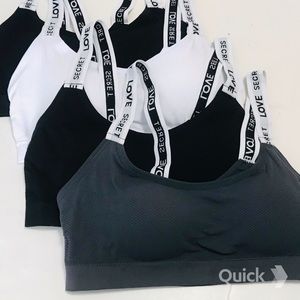 Bundle of 4 pcs NWT Wireless Sport Bralettes